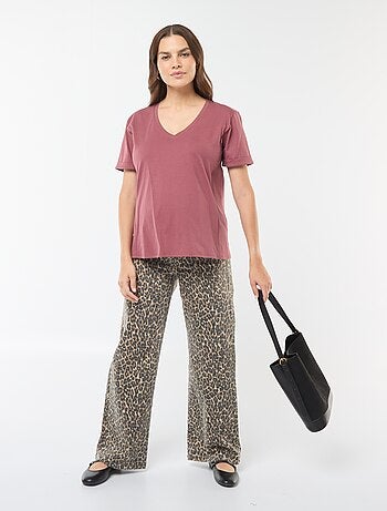 T-shirt per l'allattamento con scollo a V