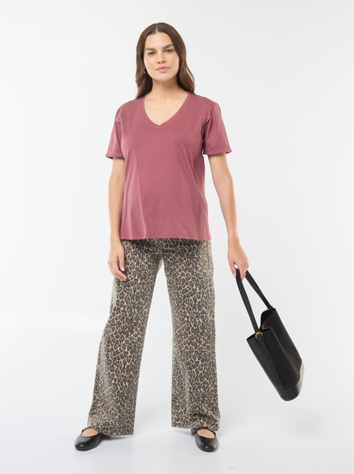 T-shirt per l'allattamento con scollo a V - Kiabi