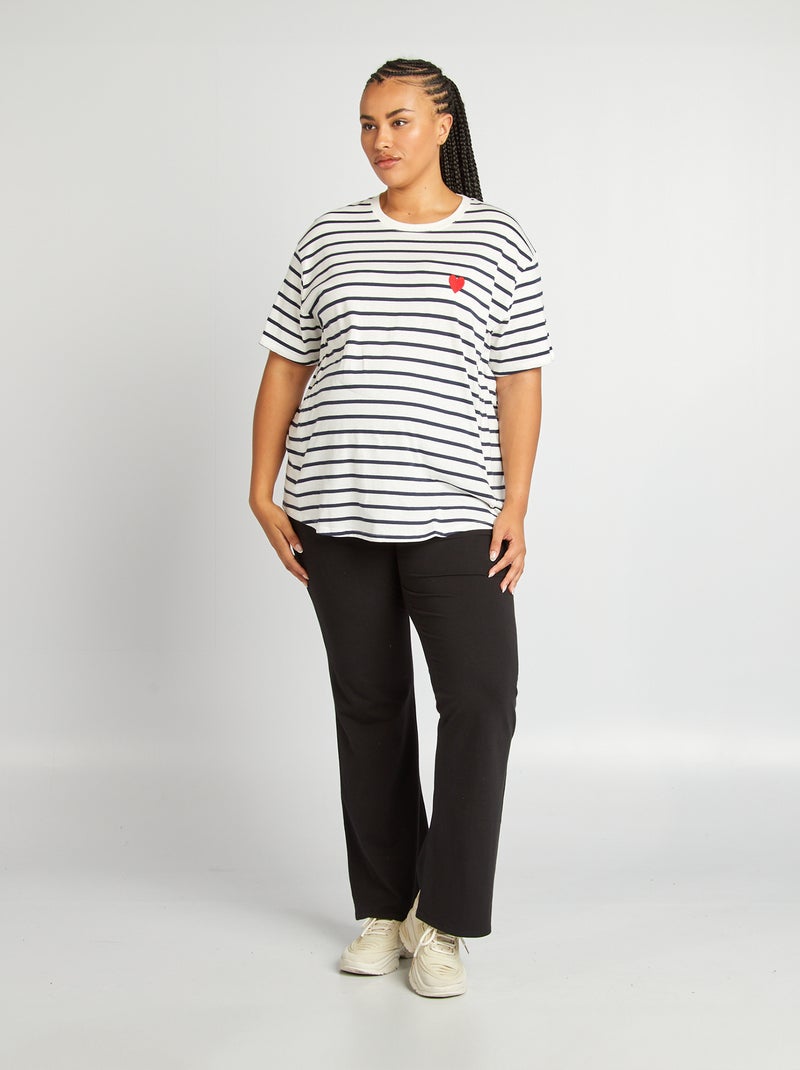 T-shirt per l'allattamento con scollo tondo BIANCO - Kiabi