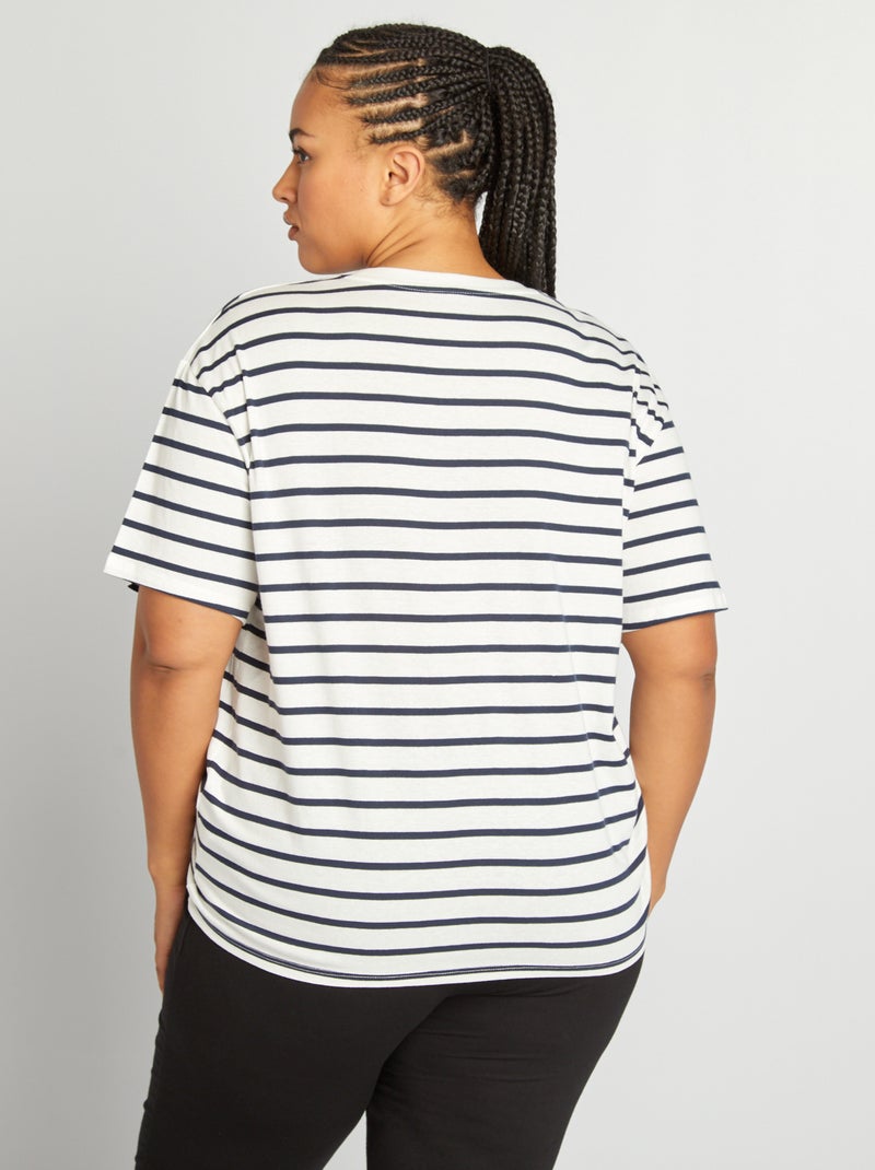 T-shirt per l'allattamento con scollo tondo BIANCO - Kiabi