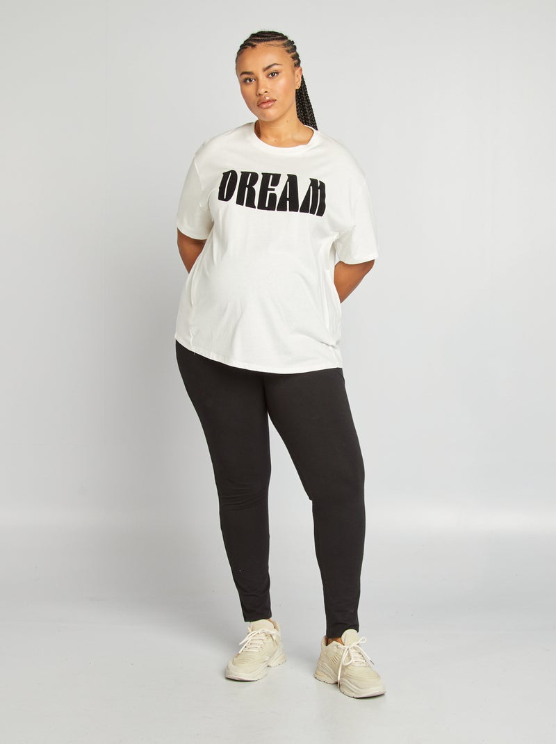 T-shirt per l'allattamento con scollo tondo BIANCO - Kiabi