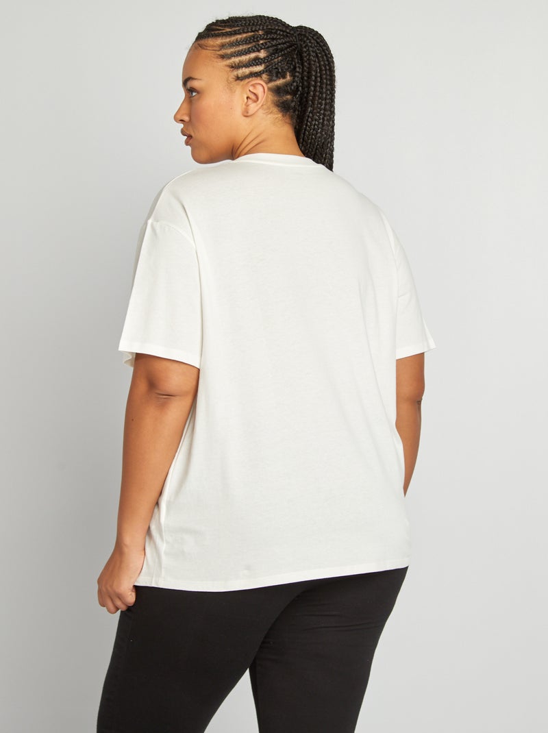 T-shirt per l'allattamento con scollo tondo BIANCO - Kiabi