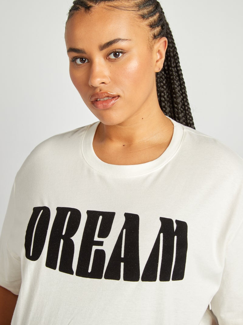 T-shirt per l'allattamento con scollo tondo BIANCO - Kiabi