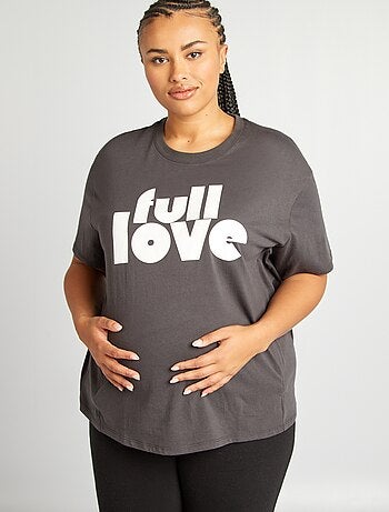 T-shirt per l'allattamento con scollo tondo