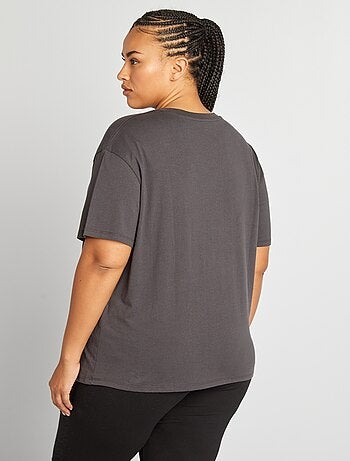 T-shirt per l'allattamento con scollo tondo