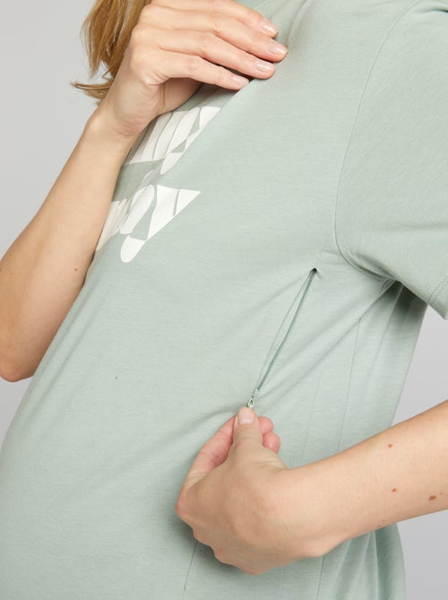 T-shirt per l'allattamento con scollo tondo - Kiabi