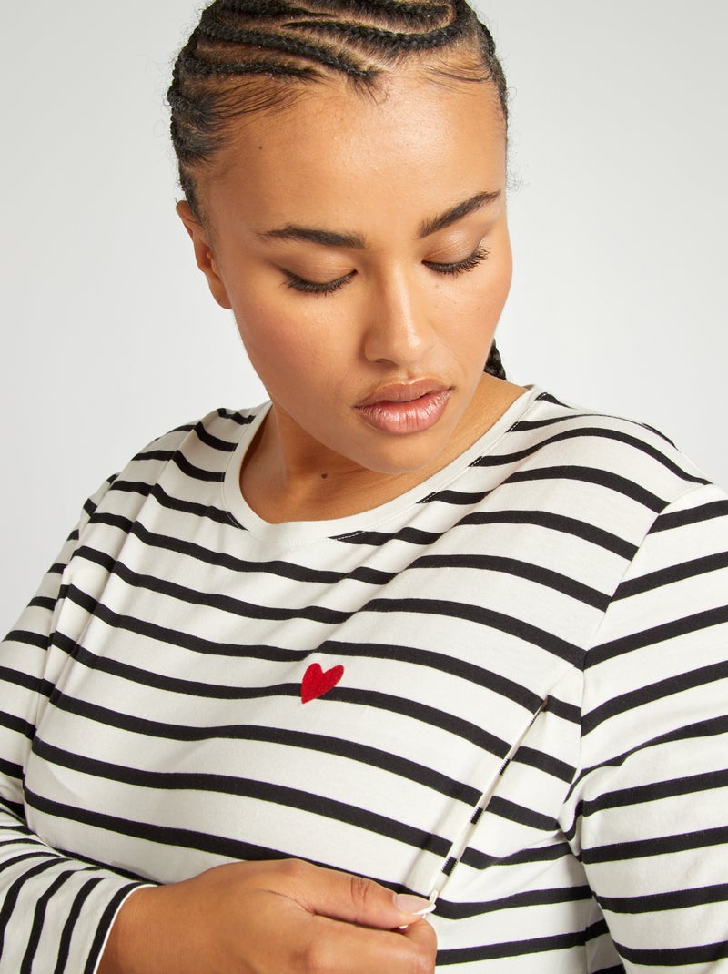 T-shirt per l'allattamento in jersey BIANCO - Kiabi