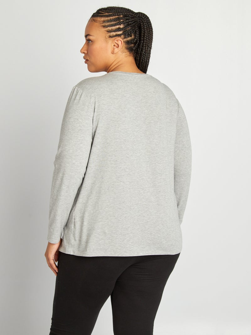 T-shirt per l'allattamento in jersey GRIGIO - Kiabi