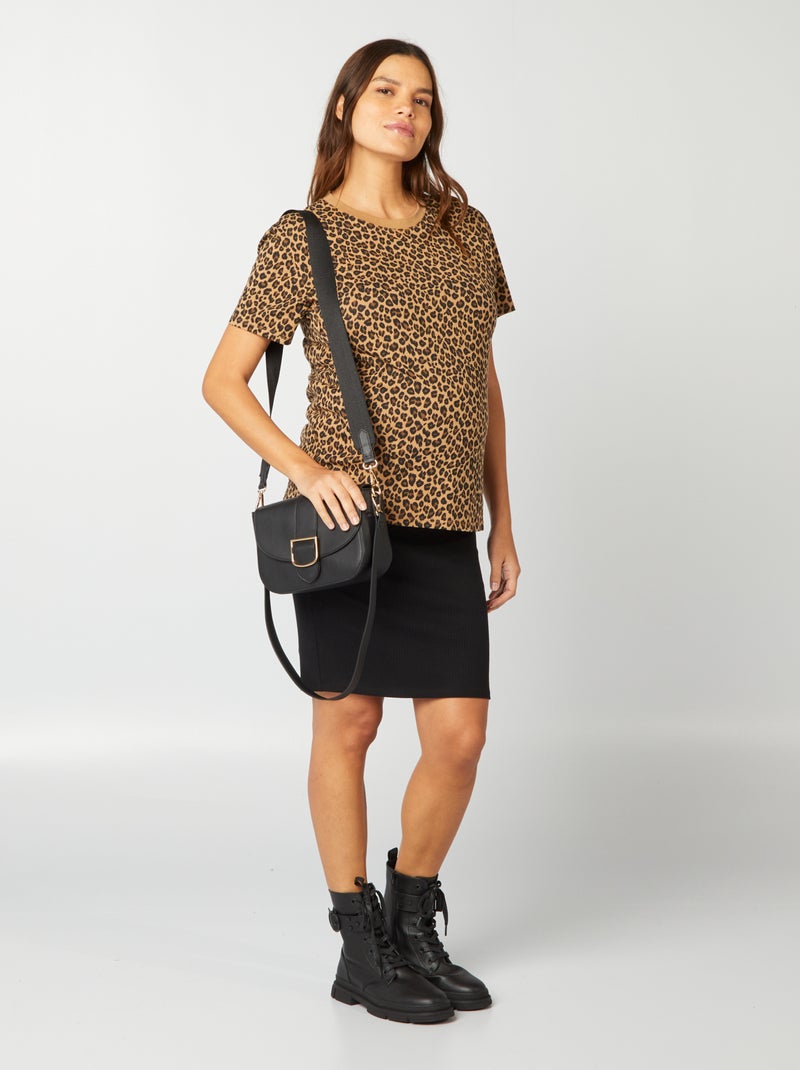 T-shirt per l'allattamento leopardata BEIGE - Kiabi