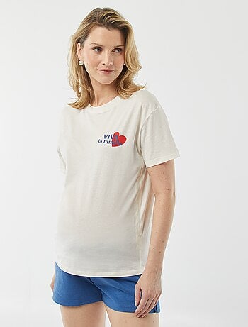 T-shirt per l'allattamento stampata