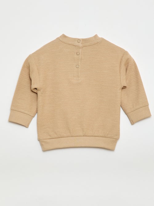 T-shirt pesante con animale ricamato - Kiabi