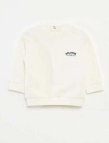 T-shirt pesante con animale ricamato