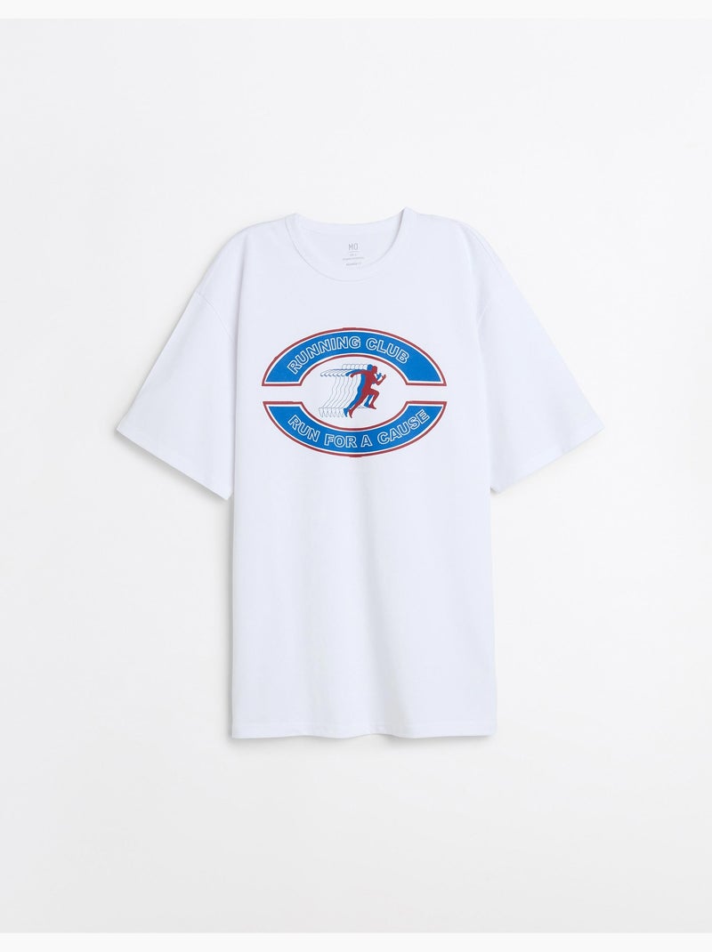 T-shirt pesante stampata, MO Fashion Bianco - Kiabi