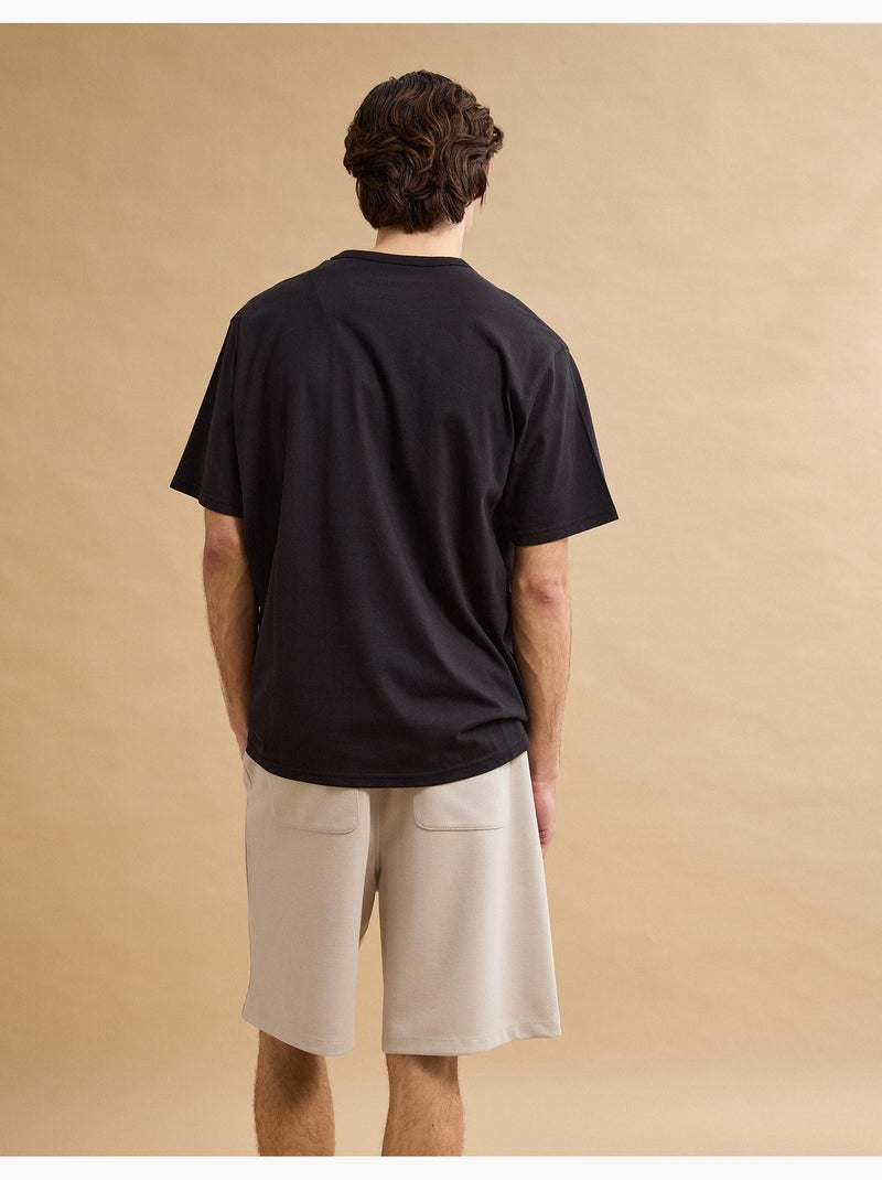 T-shirt pesante stampata, MO Fashion Nero - Kiabi