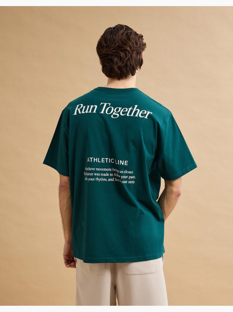 T-shirt pesante stampata, MO Fashion Verde - Kiabi