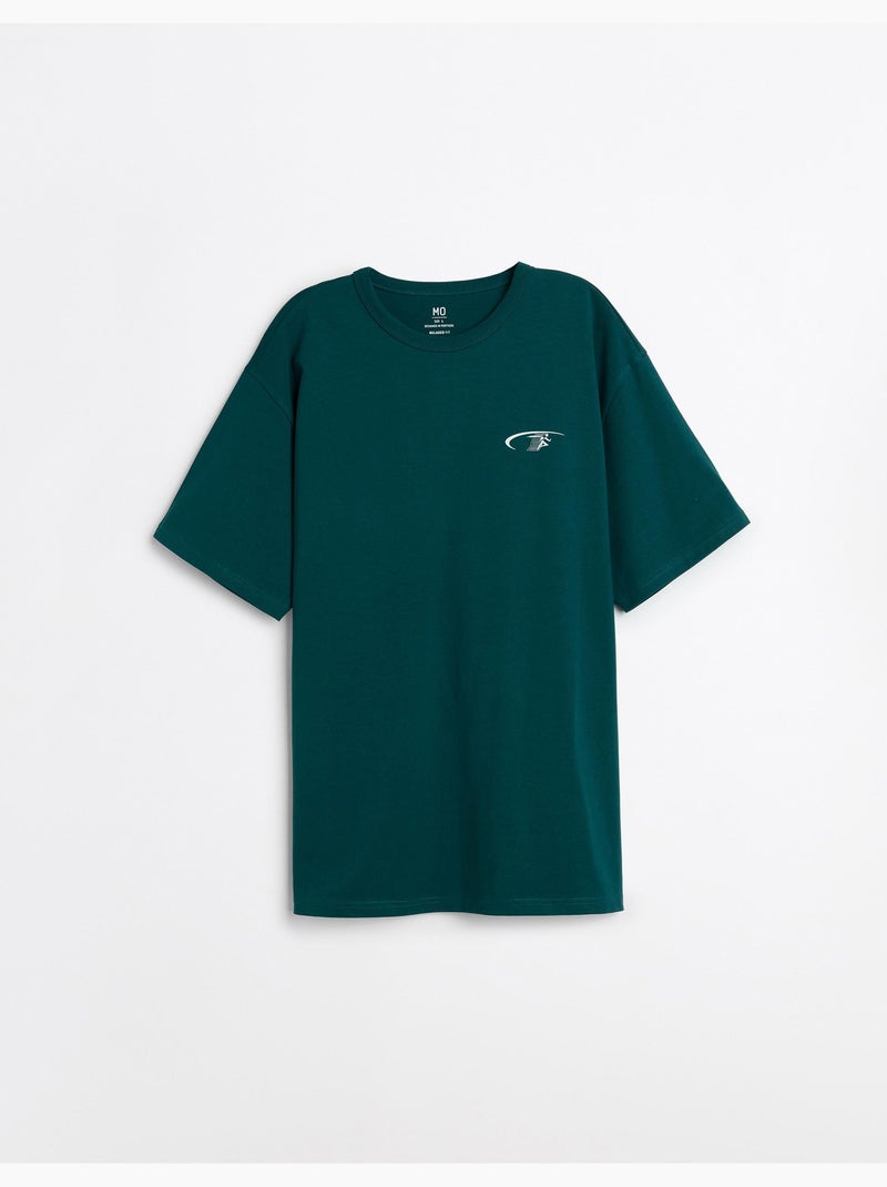 T-shirt pesante stampata, MO Fashion Verde - Kiabi