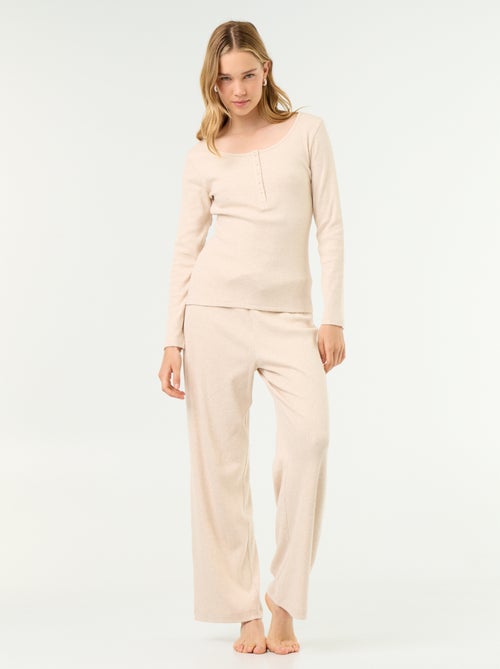 T-shirt pigiama in maglia a costine - Kiabi T-shirt pigiama in maglia a costine - Kiabi
