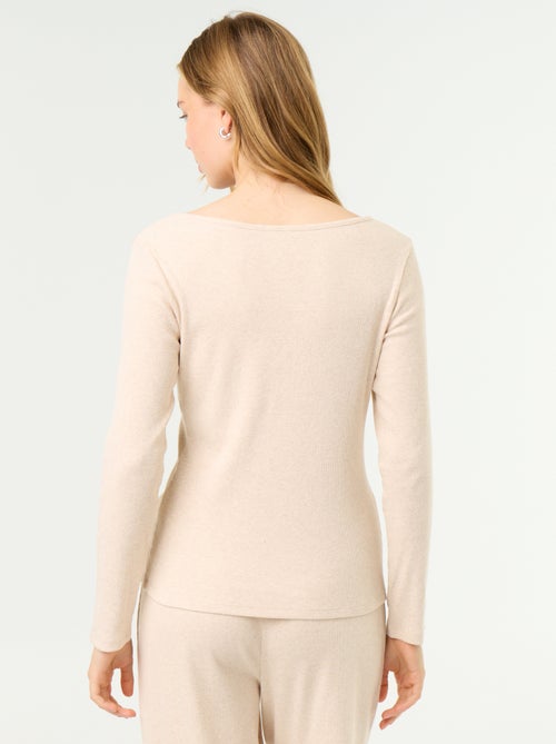 T-shirt pigiama in maglia a costine - Kiabi T-shirt pigiama in maglia a costine - Kiabi