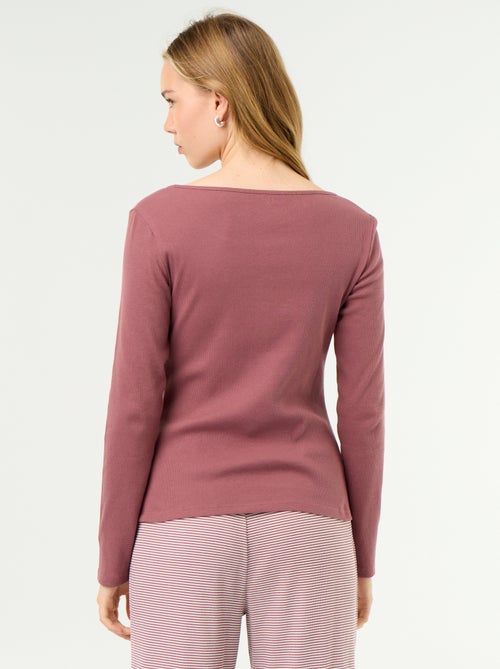 T-shirt pigiama in maglia a costine - Kiabi T-shirt pigiama in maglia a costine - Kiabi