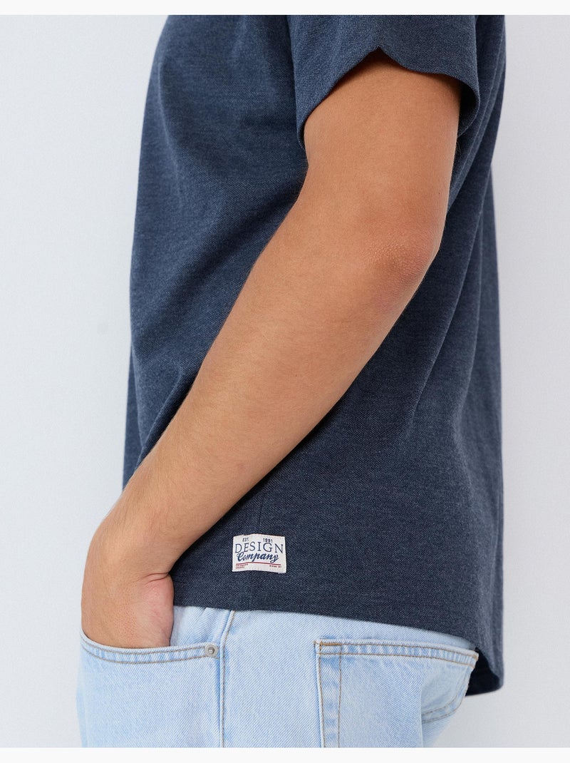 T-shirt piquet, mo fashion Blu - Kiabi