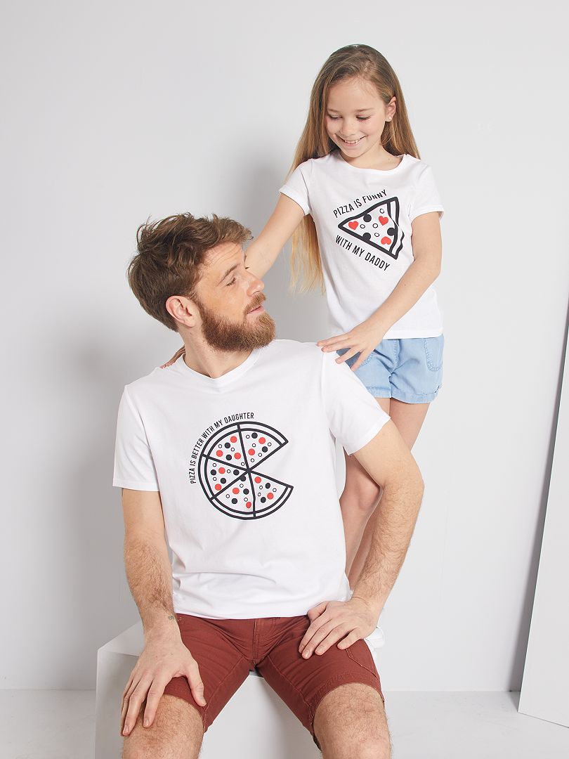 T-shirt  'pizza' BIANCO - Kiabi