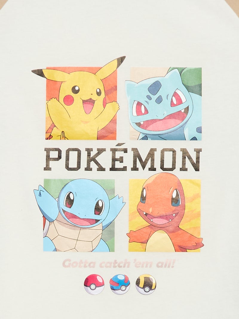 T-shirt 'Pokémon' a maniche lunghe Beige - Kiabi