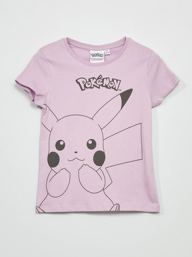 T-shirt 'Pokemon' in jersey malva chiaro - Kiabi