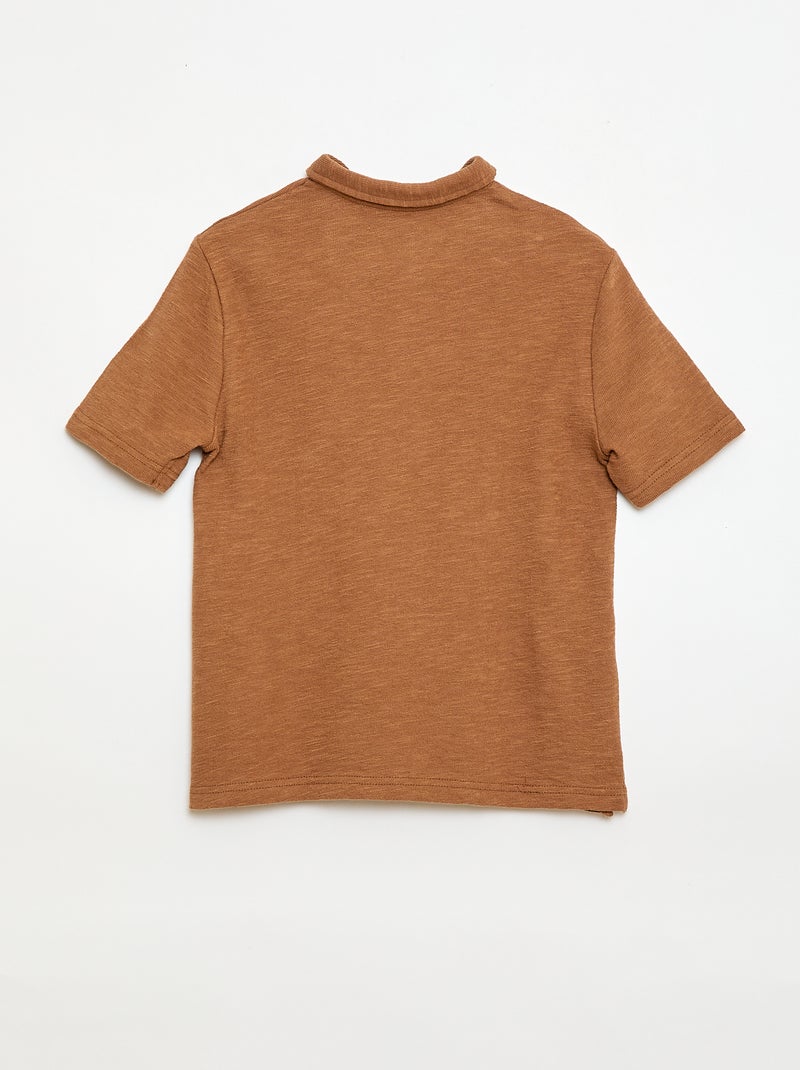 T-shirt polo Marrone chiaro - Kiabi