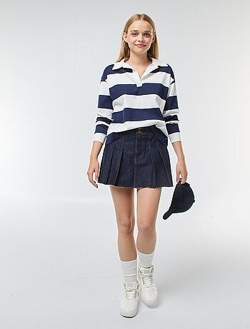 T-shirt polo oversize a righe