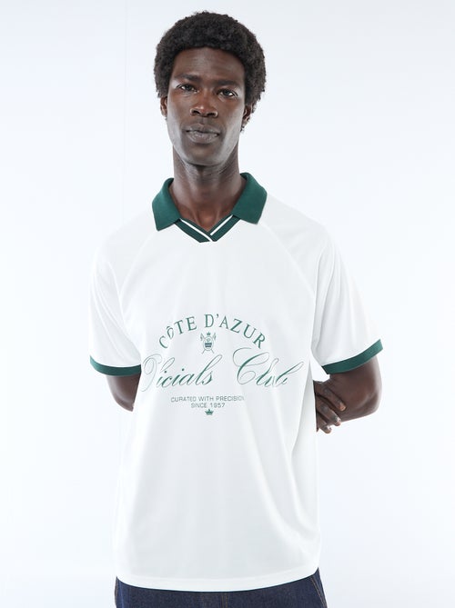 T-shirt polo stampato con messaggio - Kiabi