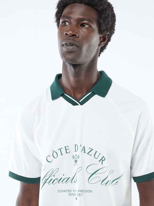 T-shirt polo stampato con messaggio - Kiabi