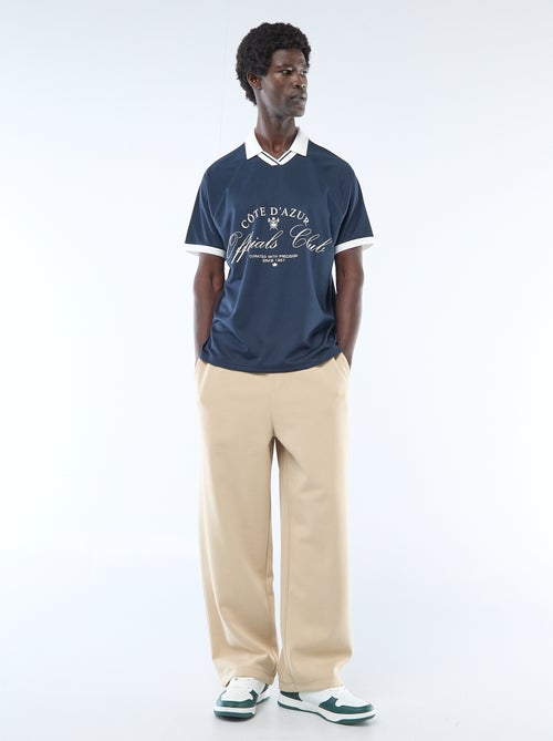 T-shirt polo stampato con messaggio - Kiabi