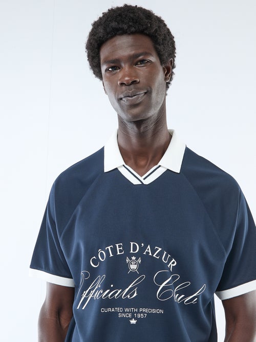 T-shirt polo stampato con messaggio - Kiabi