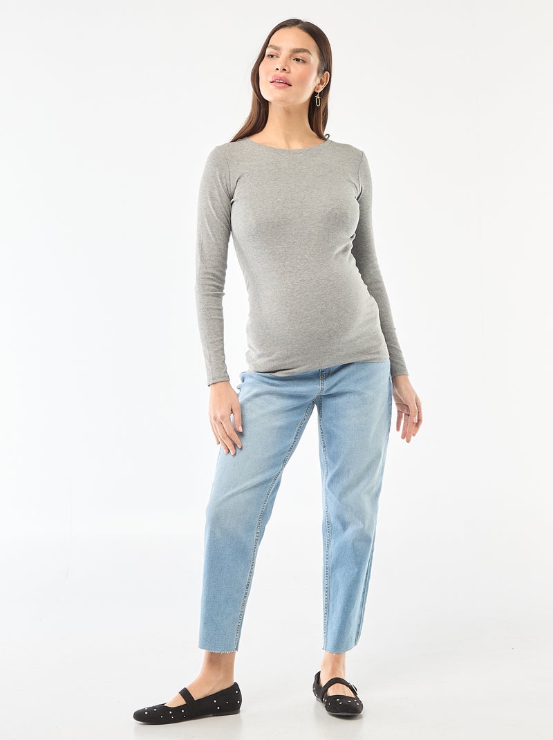 T-shirt premaman a coste Grigio - Kiabi