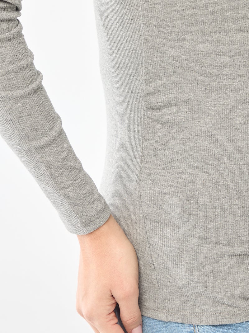 T-shirt premaman a coste Grigio - Kiabi
