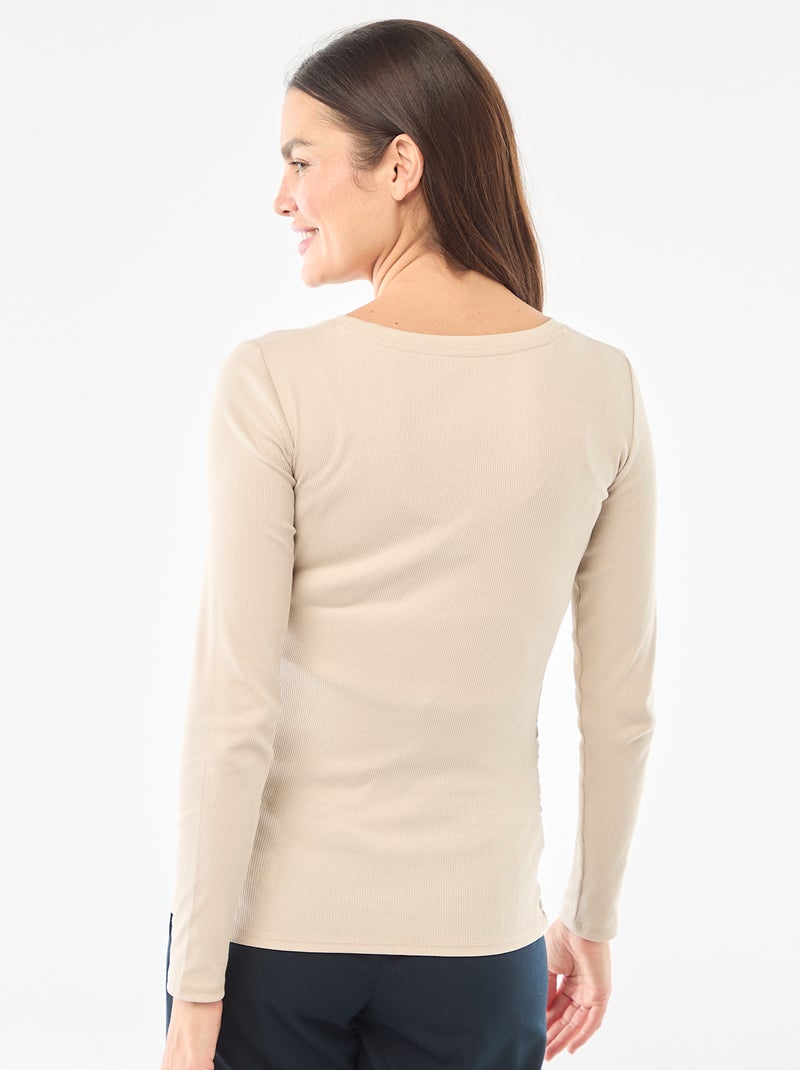 T-shirt premaman a coste Grigio - Kiabi