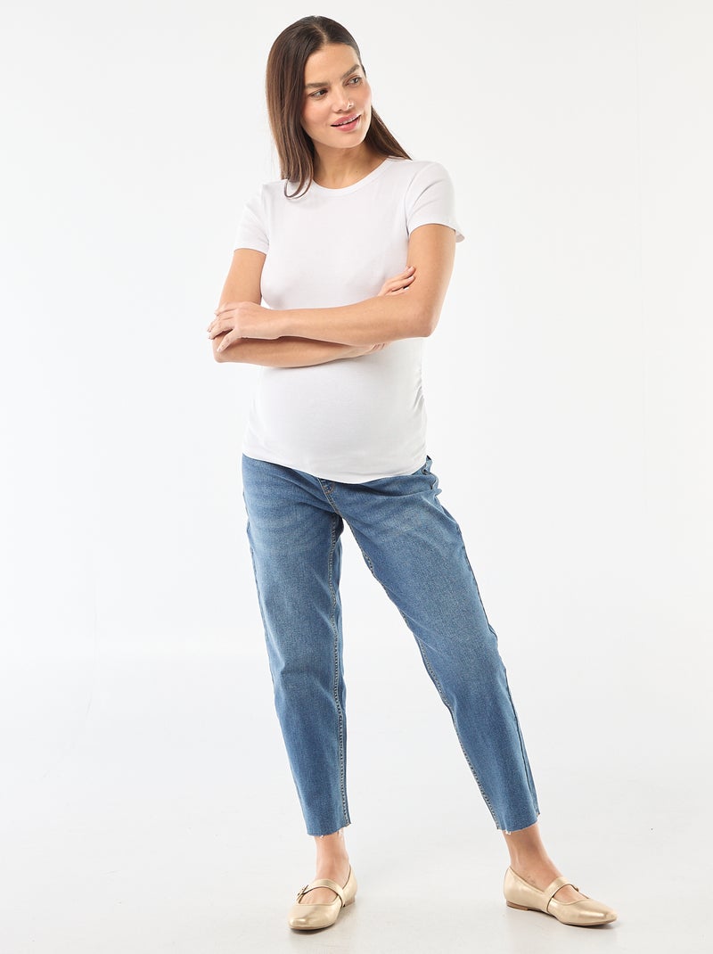 T-shirt premaman a costine Bianco - Kiabi