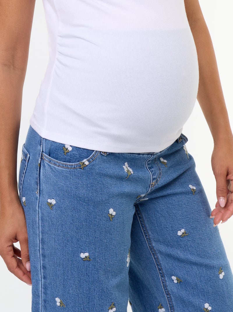 T-shirt premaman a costine Bianco - Kiabi