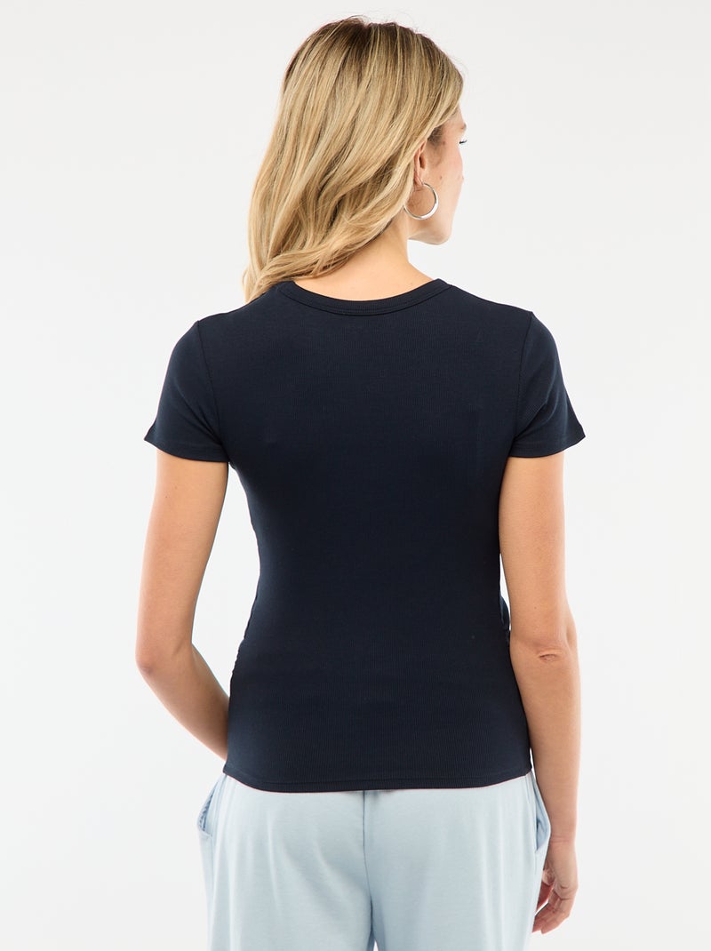 T-shirt premaman a costine Blu - Kiabi