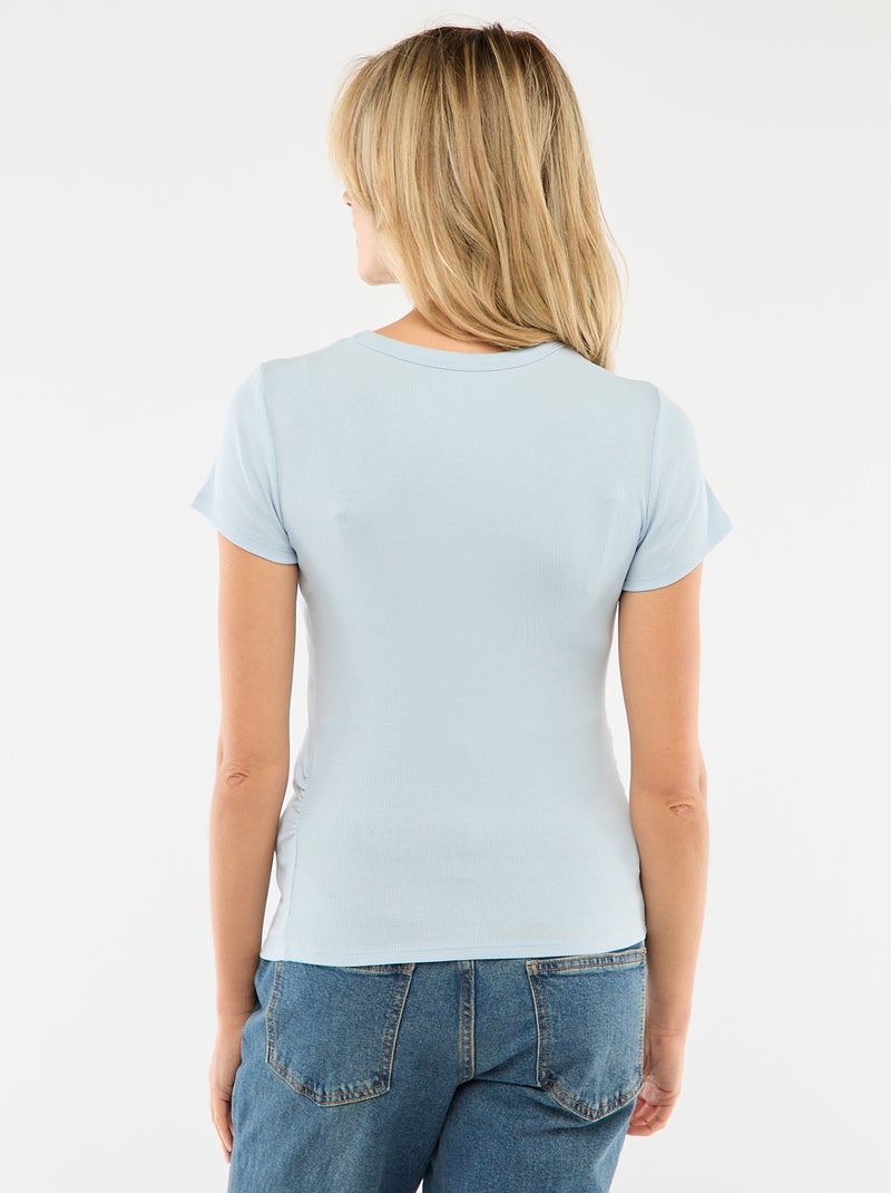 T-shirt premaman a costine Blu - Kiabi