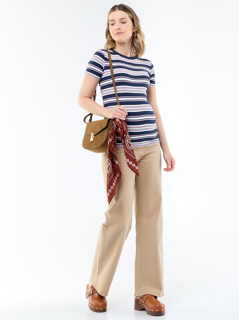 T-shirt premaman a costine Blu - Kiabi