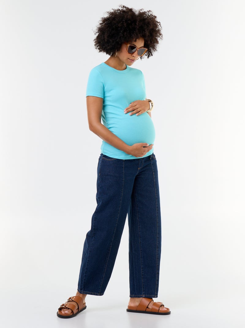 T-shirt premaman a costine Blu - Kiabi