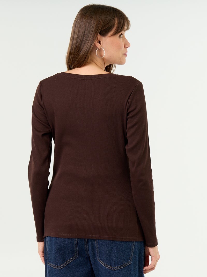 T-shirt premaman a costine Marrone - Kiabi