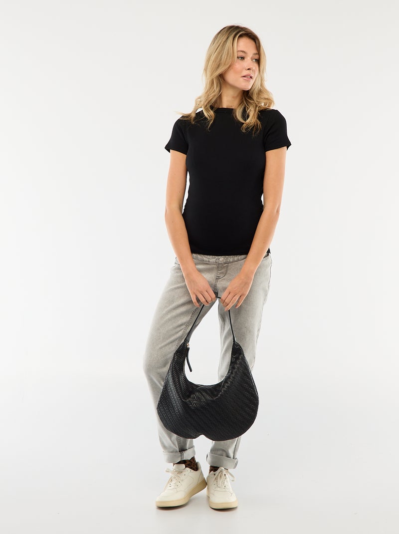 T-shirt premaman a costine Nero - Kiabi