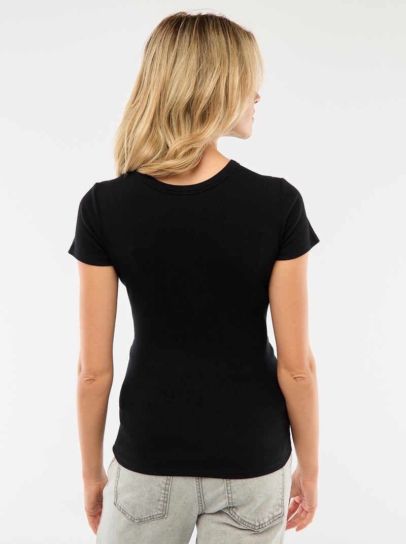 T-shirt premaman a costine Nero - Kiabi