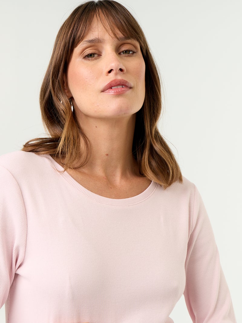 T-shirt premaman a costine Rosa - Kiabi