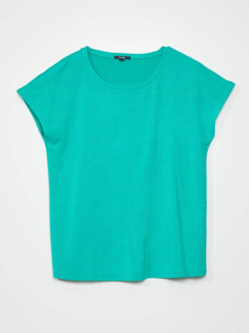 T-shirt premaman a maniche corte a righe sottili Verde - Kiabi