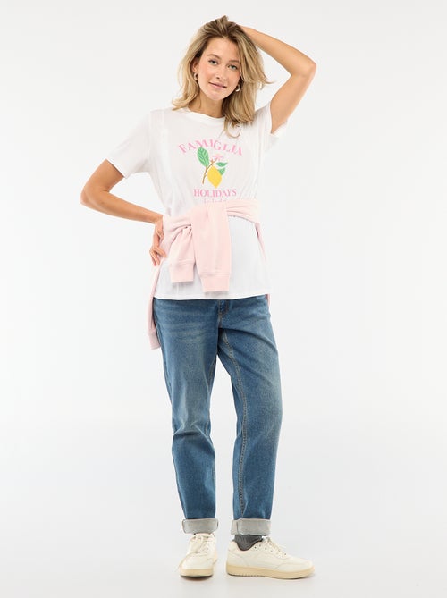 T-shirt premaman e allattamento a maniche corte con stampa - Kiabi