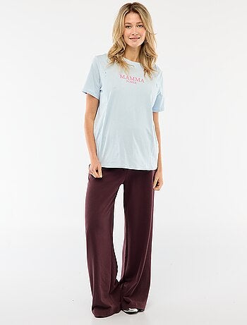 T-shirt allattamento a maniche corte con stampa