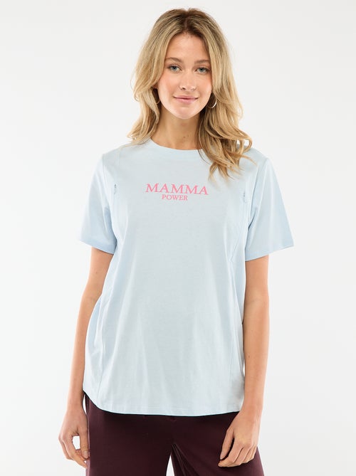 T-shirt premaman e allattamento a maniche corte con stampa - Kiabi